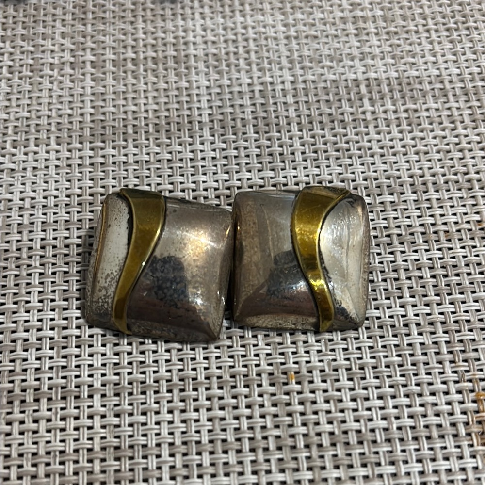 Vintage Silver and Gold Tone Clip on earrings